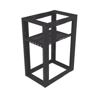 Charola Ventilada para Soportar Equipos en Rack, Profundidad Ajustable de 495 a 965 mm, 1U, Color Negro - imagen 2