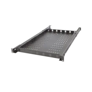Charola Ventilada para Soportar Equipos en Rack, Profundidad Ajustable de 495 a 965 mm, 1U, Color Negro