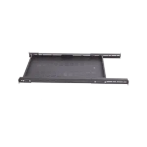 Charola Ventilada para Soportar Equipos en Rack, Profundidad Ajustable de 495 a 965 mm, 1U, Color Negro