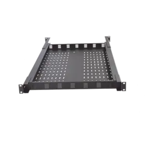 Charola Ventilada para Soportar Equipos en Rack, Profundidad Ajustable de 495 a 965 mm, 1U, Color Negro