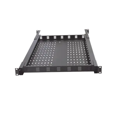 Charola Ventilada para Soportar Equipos en Rack, Profundidad Ajustable de 495 a 965 mm, 1U, Color Negro - imagen 5