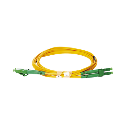 Jumper de Fibra Óptica Monomodo 9/125 LC/APC-LC/APC Duplex PVC, 2.0 mm, Amarillo, 2 Metros (6.56 Pies) - imagen 1