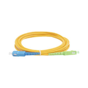 Jumper de Fibra Óptica Monomodo SC/APC-SC/UPC Simplex de 3 Metros (9.84 Pies), 3mm