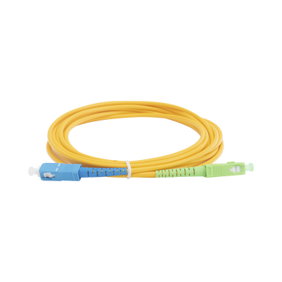 Jumper de Fibra Óptica Monomodo SC/APC-SC/UPC Simplex de 3 Metros (9.84 Pies), 3mm - imagen 1