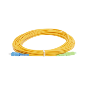 Jumper de Fibra Óptica Monomodo SC/UPC - SC/APC Simplex, Color Amarillo, 15 Metros (49.21 Pies)