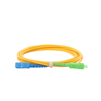 Jumper de Fibra Óptica Monomodo SC/UPC-SC/APC Simplex, Color Amarillo, 3 Metros (9.84 Pies), 3 mm - imagen 2