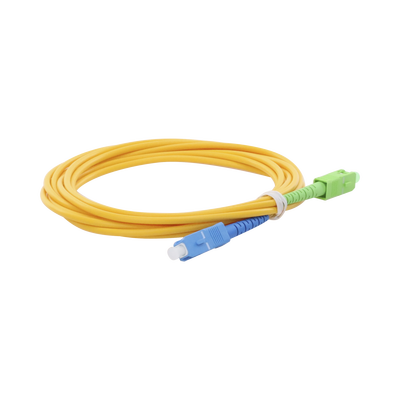Jumper de Fibra Óptica Monomodo SC/UPC-SC/APC Simplex, Color Amarillo, 3 Metros (9.84 Pies), 3 mm - imagen 1