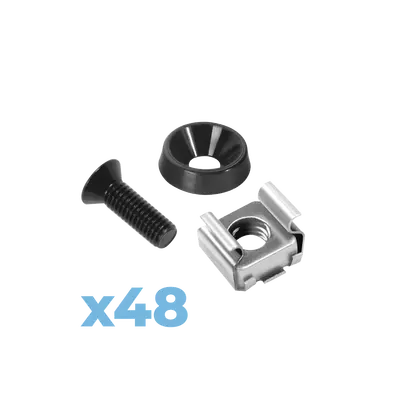 Juego de 48 Tornillos con 48 Arandelas y 48 Tuercas Enjauladas para Rack LINKED PRO - imagen 1