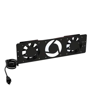 Kit de 2 Ventiladores 110 Vca (12 x 12 cm) con Clavija para Gabinete de Piso - imagen 1