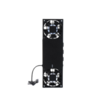 Kit de 2 Ventiladores (12 x 12 cm) con 3 Tomas de Corriente 110 Vca/50 Hz con Clavija miniatura 5