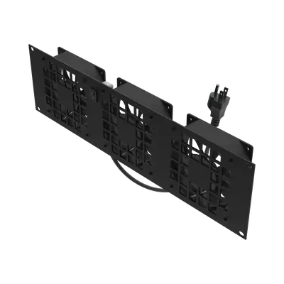 Kit de 3 Ventilador 110 Vca (12 x 12 cm) con Clavija 5-15P. Para instalación en Postes Rack - imagen 2