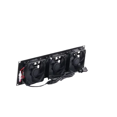 Kit de 3 Ventilador 110 Vca (12 x 12 cm) con Clavija 5-15P. Para instalación en Postes Rack - imagen 3