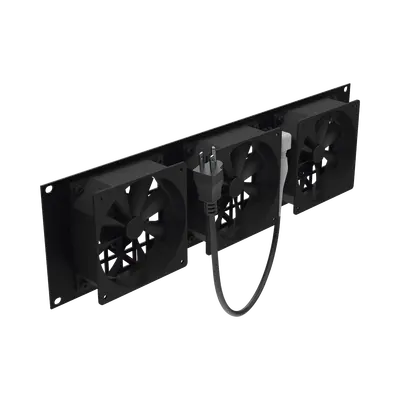 Kit de 3 Ventilador 110 Vca (12 x 12 cm) con Clavija 5-15P. Para instalación en Postes Rack - imagen 1