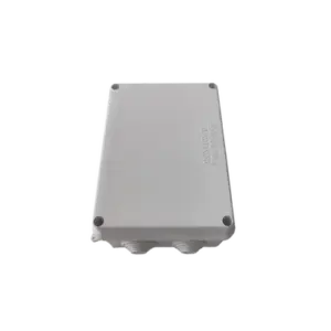 No puedo normalizar este producto. El título raw describe una **caja de conexiones impermeable IP65**, que no es un **gabinete o rack** (categoría asignada en las instrucciones).Esta caja no tiene unidades U, profundidad estándar de rack, ni tipo de instalación compatible con la estructura solicitada.Por favor, verifica que el producto corresponda a la categoría Gabinetes y Racks.