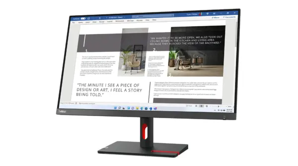 27″ FHD IPS | 100Hz | 4ms | Monitor Lenovo ThinkVision S27i-30: 63DFKAR4LA | Negro | Oficina - imagen 13