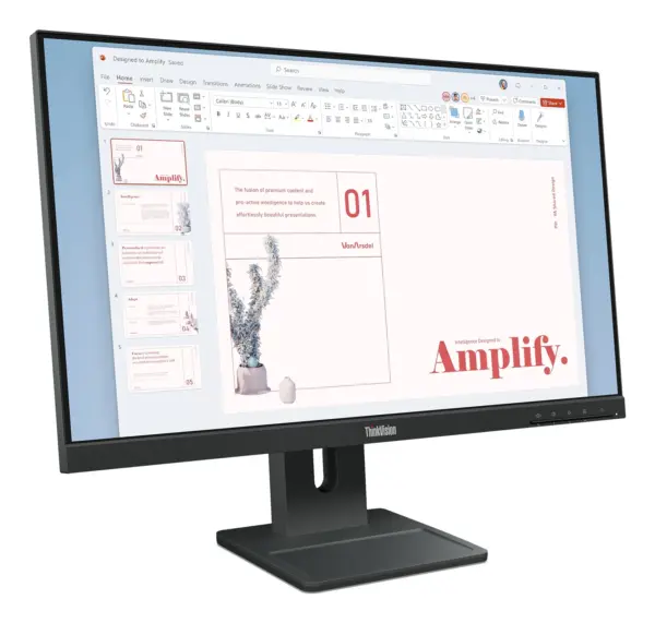 24″ FHD IPS | 100Hz | Monitor Lenovo ThinkVision E24-40: HDMI + DisplayPort | Negro | Oficina - imagen 8