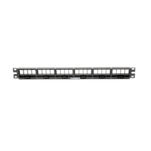 Panel de Parcheo Modular Keystone (Sin Conectores), de 24 Puertos, Espacio Para Identificación con Etiqueta Adhesiva, 1UR