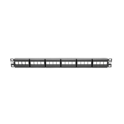 Panel de Parcheo Modular Keystone (Sin Conectores), de 24 Puertos, Espacio Para Identificación con Etiqueta Adhesiva, 1UR - imagen 2