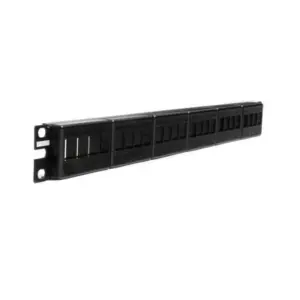 Panel de Parcheo Modular Keystone (Sin Conectores), de 24 Puertos, Espacio Para Identificación con Etiqueta Adhesiva, 1UR
