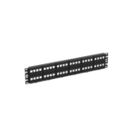 Panel de Parcheo Modular Keystone (Sin Conectores), de 48 Puertos, Identificación con Etiqueta Adhesiva, 2UR miniatura 2