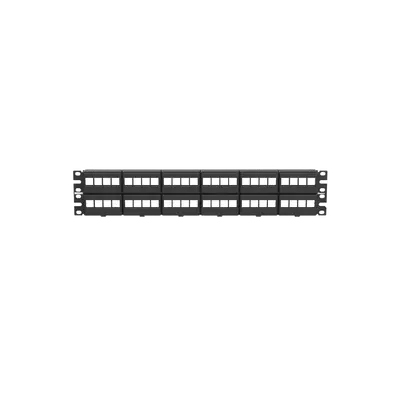 Panel de Parcheo Modular Keystone (Sin Conectores), de 48 Puertos, Identificación con Etiqueta Adhesiva, 2UR - imagen 1