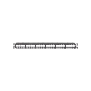 Panel de Parcheo Modular Keystone (Sin Conectores), Numerado y Espacio para Etiquetas, de 24 Puertos, 1UR