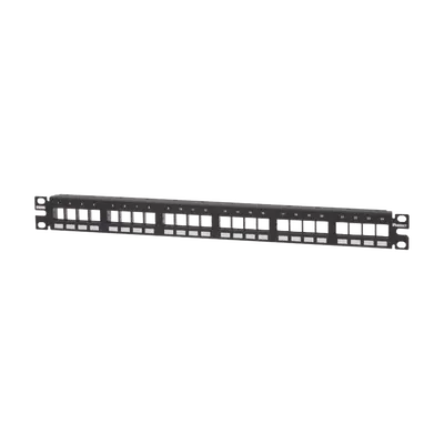 Panel de Parcheo Modular Keystone (Sin Conectores), Numerado y Espacio para Etiquetas, de 24 Puertos, 1UR - imagen 1
