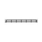 Panel de Parcheo Modular de Alta Densidad, Keystone (Sin Conectores), Identificación con Etiqueta Adhesiva, de 48 Puertos en 1 UR miniatura 1