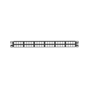 Panel de Parcheo Modular de Alta Densidad, Keystone (Sin Conectores), Identificación con Etiqueta Adhesiva, de 48 Puertos en 1 UR