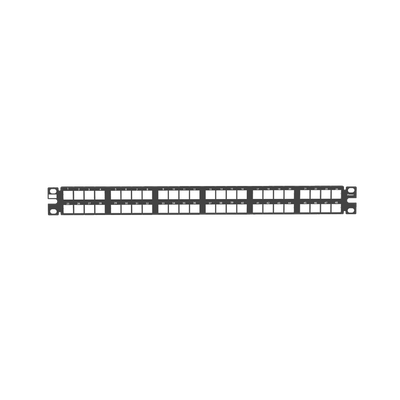 Panel de Parcheo Modular de Alta Densidad, Keystone (Sin Conectores), Identificación con Etiqueta Adhesiva, de 48 Puertos en 1 UR - imagen 1