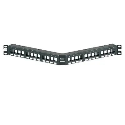 Panel de Parcheo Modular Keystone (Sin Conectores), Angulado, de 24 Puertos, 1UR - imagen 1
