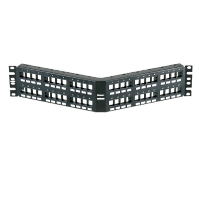 Panel de Parcheo Modular Keystone (Sin Conectores), Angulado, de 48 Puertos, 2UR - imagen 1