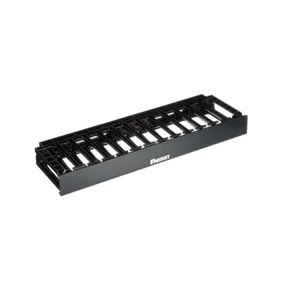Organizador de Cables Horizontal NetManager de Alta Densidad, Sencillo (Solo Frontal), Para Rack de 19in, 1UR - imagen 2