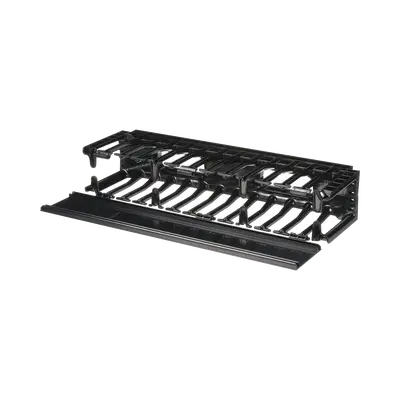 Organizador de Cables Horizontal NetManager de Alta Densidad, Sencillo (Solo Frontal), Para Rack de 19in, 2UR - imagen 1