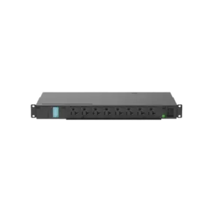 PDU Monitoreable (MI) para Distribución de Energía, Enchufe de Entrada NEMA 5-15P, Con 8 Salidas 5-20R, Horizontal 19in, 120 Vca, 15 Amp, 1UR