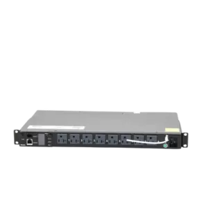 PDU Switchable y Monitoreable por Toma (MS) para Distribución de Energía, Enchufe de Entrada NEMA 5-15P, Con 8 Salidas 5-20R, Horizontal 19in, 120 Vca, 15 Amp, 1UR