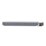 PDU Básico para Distribución de Energía, Enchufe de Entrada NEMA 5-15P, Con 12 Contactos NEMA 5-20R, Instalación Horizontal de 19in, 1UR, 15 Amp, 120 Vca miniatura 2