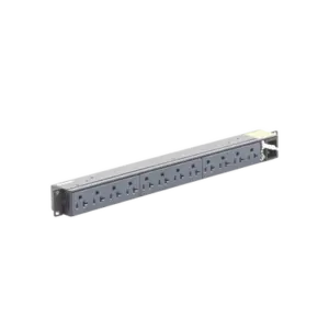 PDU Básico para Distribución de Energía, Enchufe de Entrada NEMA 5-15P, Con 12 Contactos NEMA 5-20R, Instalación Horizontal de 19in, 1UR, 15 Amp, 120 Vca