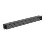 PDU Básico para Distribución de Energía, Enchufe de Entrada NEMA 5-20P, Con 12 Contactos NEMA 5-20R, Instalación Horizontal de 19in, 1UR, 20 Amp, 120 Vca miniatura 1