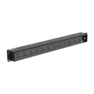 PDU Básico para Distribución de Energía, Enchufe de Entrada NEMA 5-20P, Con 12 Contactos NEMA 5-20R, Instalación Horizontal de 19in, 1UR, 20 Amp, 120 Vca