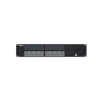 PDU Básico para Distribución de Energía, Enchufe de Entrada NEMA L5-30P, Con 16 Contactos NEMA 5-20R, Instalación Horizontal de 19in, 2 UR, 30 Amp, 120 Vca - imagen 3