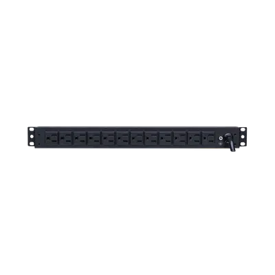 PDU Básico Para Distribución de Energía, Con 12 Tomas NEMA 5-15R Traseras, 1UR, 15 Amp, 120 Vca - imagen 1