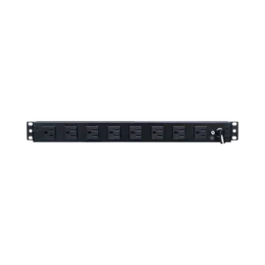 PDU Básico Para Distribución de Energía, Con 8 Tomas NEMA 5-15R Traseras y 2 Tomas 5-15R Frontales, 1UR, 15 Amp, 120 Vca