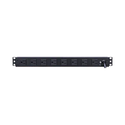 PDU Básico Para Distribución de Energía, Con 8 Tomas NEMA 5-15R Traseras, 1UR, 15 Amp, 120 Vca - imagen 1
