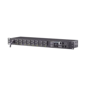 PDU Switchable por Toma, Para Distribución de Energía, Entrada 120 Vca NEMA 5-15P, Con 8 Salidas NEMA 5-15R, Horizontal 19in, 1UR