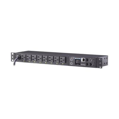 PDU Switchable por Toma, Para Distribución de Energía, Entrada 120 Vca NEMA 5-15P, Con 8 Salidas NEMA 5-15R, Horizontal 19in, 1UR - imagen 3