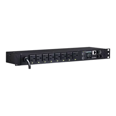 PDU Switchable por Toma, Para Distribución de Energía, Entrada 120 Vca NEMA 5-15P, Con 8 Salidas NEMA 5-15R, Horizontal 19in, 1UR - imagen 1