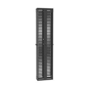 Organizador Vertical PatchRunner™, Doble (Frontal y Posterior), Para Rack Abierto de 45 Unidades, 8in de Ancho, Color Negro