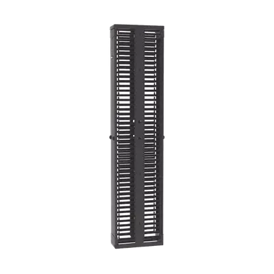 Organizador Vertical PatchRunner™, Doble (Frontal y Posterior), Para Rack Abierto de 45 Unidades, 8in de Ancho, Color Negro - imagen 2