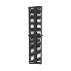 Organizador Vertical PatchRunner™, Doble (Frontal y Posterior), Para Rack Abierto de 45 Unidades, 8in de Ancho, Color Negro